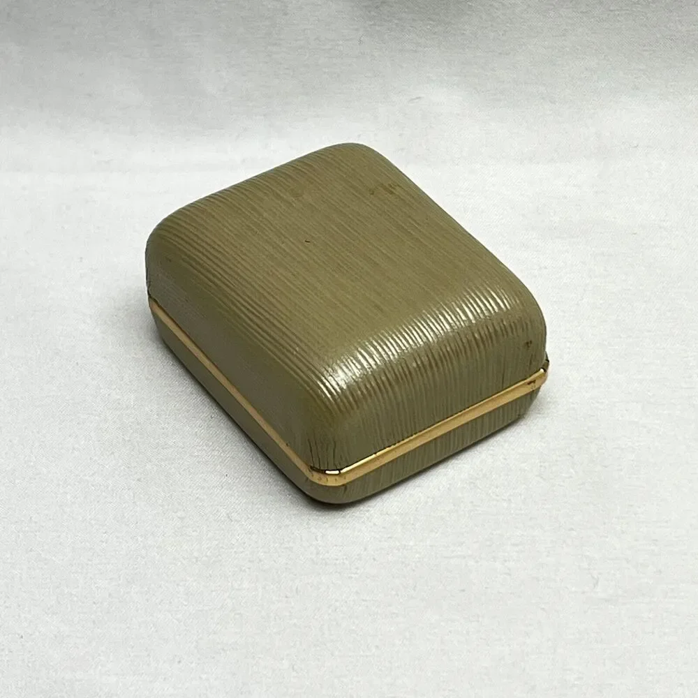Vintage Jewelry Box For Earrings Branded 14KT. Gold RL Nostalgic Unique Gift Box